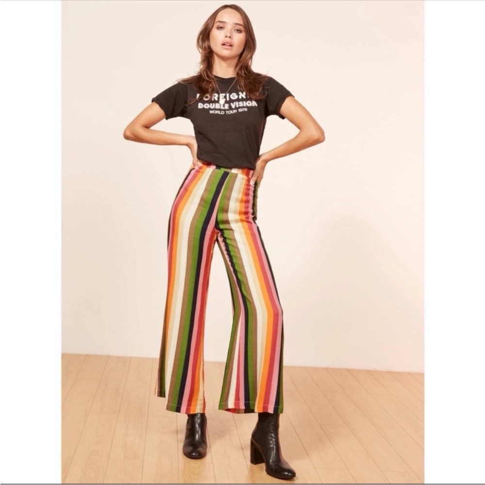 Reformation Rainbow Striped Pant